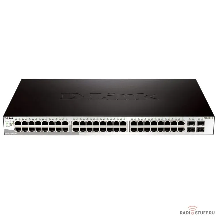 D-Link DGS-1210-52/F2A Настраиваемый коммутатор WebSmart с 48 портами 10/100/1000Base-T и 4 комбо-портами 100/1000Base-T/SFP