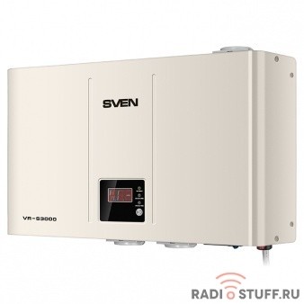 Sven Стабилизатор VR-S3000 (1800Вт,Входное 140-275В, 3*CEE 7/4 розетки, настенное крепление)