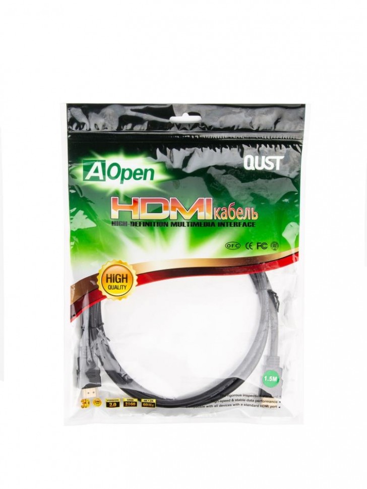 Кабель HDMI-HDMI 1.5M V2.0 ACG711-1.5M AOPEN